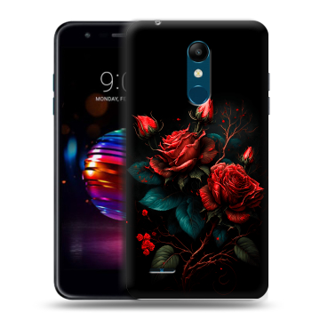 Силиконовый чехол на LG K11 Plus с принтом Розы красные