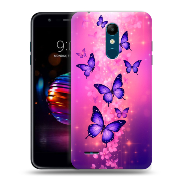 Силиконовый чехол на LG K11 Plus с принтом Бабочки