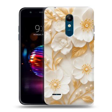 Силиконовый чехол на LG K11 Plus с принтом Цветы