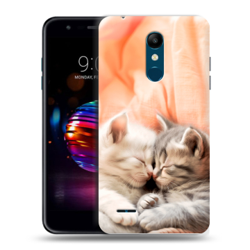 Силиконовый чехол на LG K11 Plus с принтом Котята