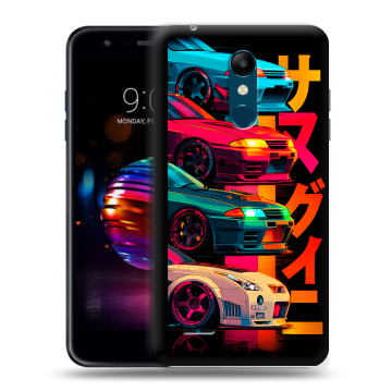 Силиконовый чехол на LG K11 Plus с принтом Гоночные машины