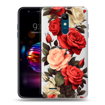 Силиконовый чехол на LG K11 Plus с принтом Розы Силиконовый чехол на LG K11 Plus с принтом Розы