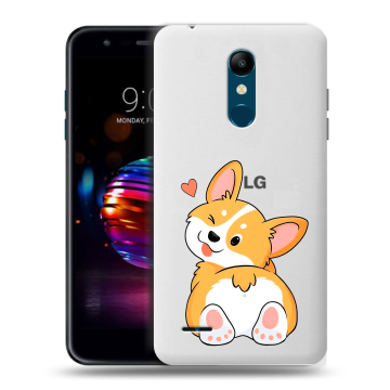 Силиконовый чехол на LG K11 Plus с принтом Корги Силиконовый чехол на LG K11 Plus с принтом Корги