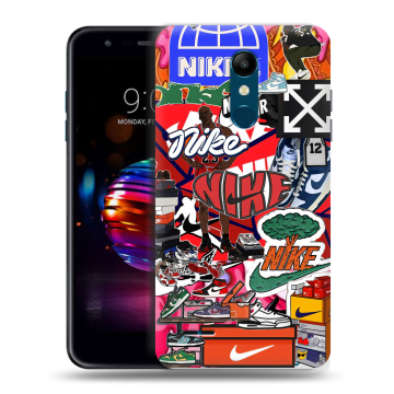 Силиконовый чехол на LG K11 Plus с принтом Найк Nike яркий Силиконовый чехол на LG K11 Plus с принтом Найк Nike яркий