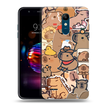 Силиконовый чехол на LG K11 Plus с принтом капибара