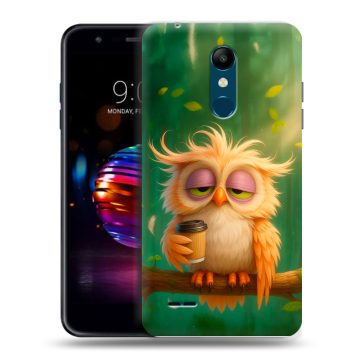 Силиконовый чехол на LG K11 Plus с принтом сова