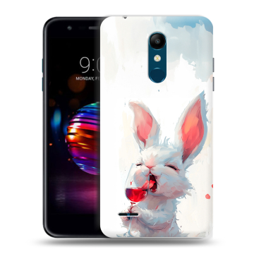 Силиконовый чехол на LG K11 Plus с принтом кролик зайчик Силиконовый чехол на LG K11 Plus с принтом кролик зайчик