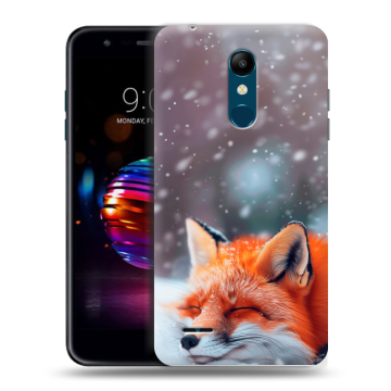 Силиконовый чехол на LG K11 Plus с принтом лиса Силиконовый чехол на LG K11 Plus с принтом лиса