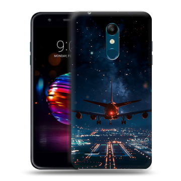 Силиконовый чехол на LG K11 Plus с принтом самолет Силиконовый чехол на LG K11 Plus с принтом самолет