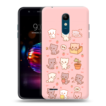 Силиконовый чехол на LG K11 Plus с принтом Hello Kitty Хелоу Кити