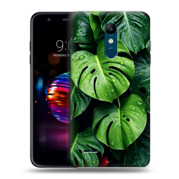 Силиконовый чехол на LG K11 Plus с принтом Листья Силиконовый чехол на LG K11 Plus с принтом Листья