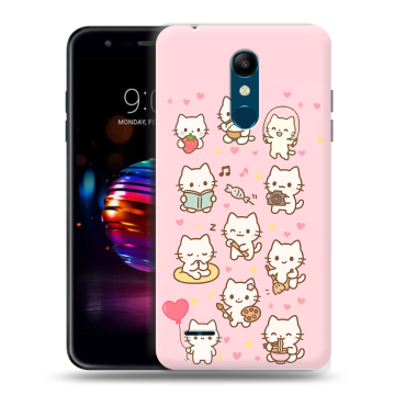 Силиконовый чехол на LG K11 Plus с принтом Hello Kitty Хелоу Кити Силиконовый чехол на LG K11 Plus с принтом Hello Kitty Хелоу Кити