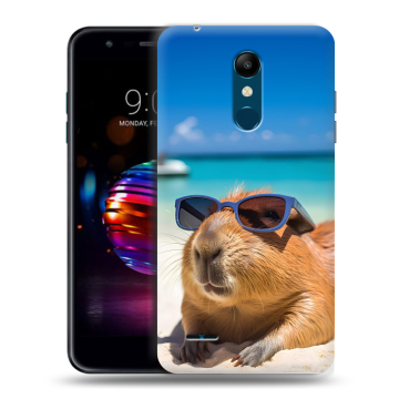 Силиконовый чехол на LG K11 Plus с принтом Капибара