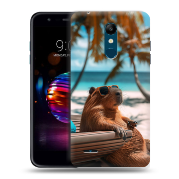 Силиконовый чехол на LG K11 Plus с принтом Капибара
