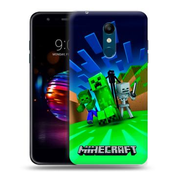 Силиконовый чехол на LG K11 Plus с принтом Майнкрафт