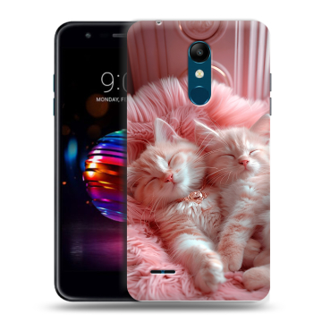 Силиконовый чехол на LG K11 Plus с принтом котята котики