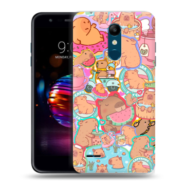 Силиконовый чехол на LG K11 Plus с принтом капибары