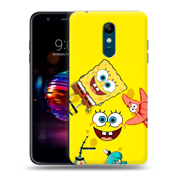 Силиконовый чехол на LG K11 Plus с принтом Спанч боб Спанчбоб