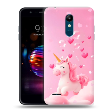 Силиконовый чехол на LG K11 Plus с принтом Единорог