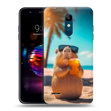 Силиконовый чехол на LG K11 Plus с принтом Капибара