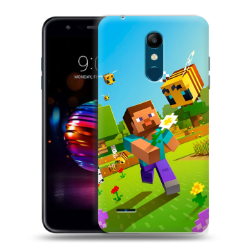 Силиконовый чехол на LG K11 Plus с принтом Майнкрафт Minecraft