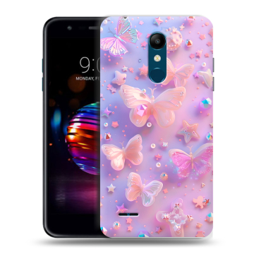 Силиконовый чехол на LG K11 Plus с принтом Бабочки