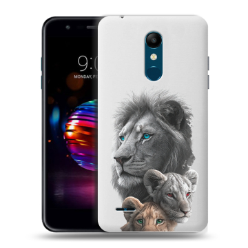 Силиконовый чехол на LG K11 Plus с принтом Львы