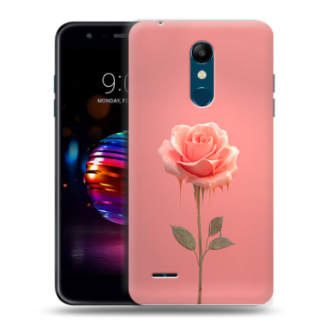 Силиконовый чехол на LG K11 Plus с принтом Розовая роза