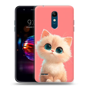 Силиконовый чехол на LG K11 Plus с принтом Розовый котенок