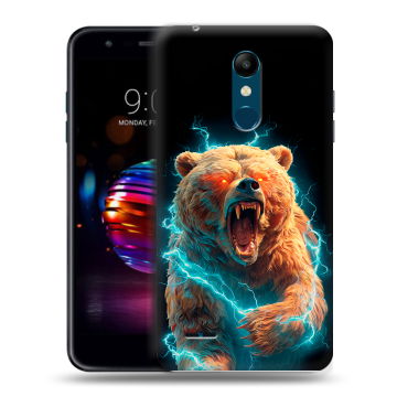 Силиконовый чехол на LG K11 Plus с принтом Медведь