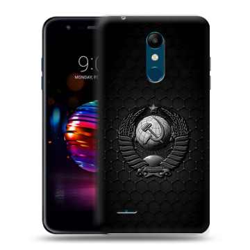 Силиконовый чехол на LG K11 Plus с принтом Герб Флаг СССР