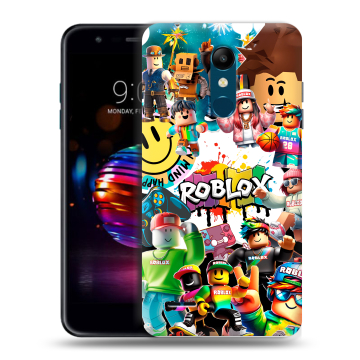 Силиконовый чехол на LG K11 Plus с принтом Roblox Роблокс