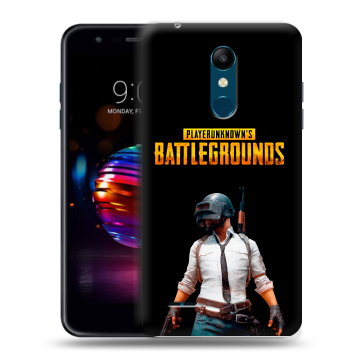 Силиконовый чехол на LG K11 Plus с принтом PUGB ПАГБ