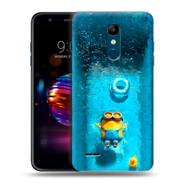 Силиконовый чехол на LG K11 Plus с принтом Миньоны