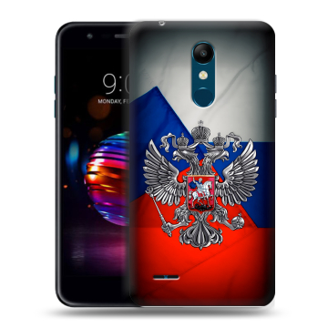 Силиконовый чехол на LG K11 Plus с принтом Флаг России