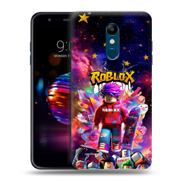 Силиконовый чехол на LG K11 Plus с принтом Roblox Роблокс