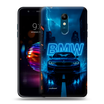 Силиконовый чехол на LG K11 Plus с принтом BMW БМВ