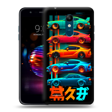 Силиконовый чехол на LG K11 Plus с принтом машины тачки