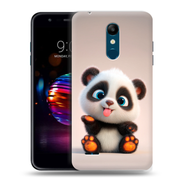 Силиконовый чехол на LG K11 Plus с принтом милая панда Силиконовый чехол на LG K11 Plus с принтом милая панда