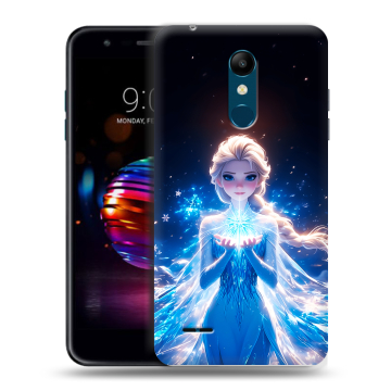 Силиконовый чехол на LG K11 Plus с принтом Холодное сердце Frozen
