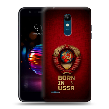 Силиконовый чехол на LG K11 Plus с принтом Флаг Герб СССР