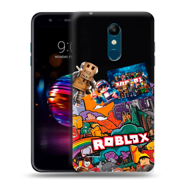 Силиконовый чехол на LG K11 Plus с принтом Roblox Роблокс