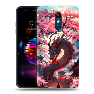 Силиконовый чехол на LG K11 Plus с принтом Дракон Японский