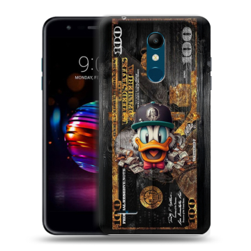 Силиконовый чехол на LG K11 Plus с принтом Дональд Дак Доллар