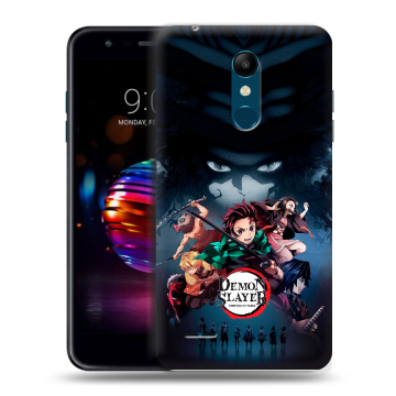 Силиконовый чехол на LG K11 Plus с принтом Demon Slayer Клинок рассекающий демонов