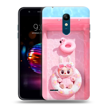 Силиконовый чехол на LG K11 Plus с принтом Labubu Лабубу