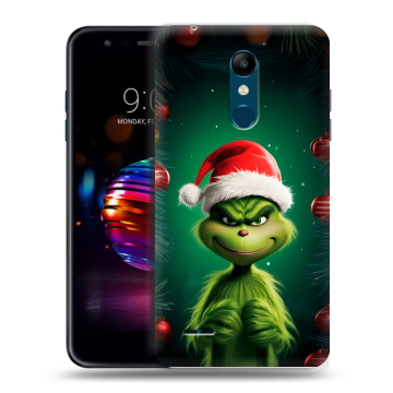 Силиконовый чехол на LG K11 Plus с принтом Гринч Новый год Рождество