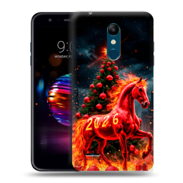 Силиконовый чехол на LG K11 Plus с принтом Новый год