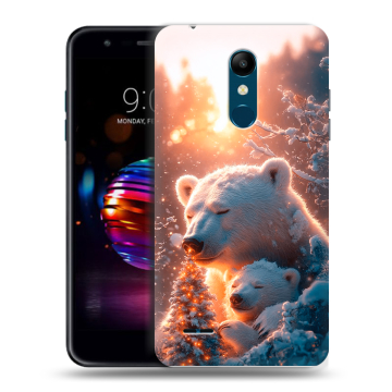 Силиконовый чехол на LG K11 Plus с принтом Новый год