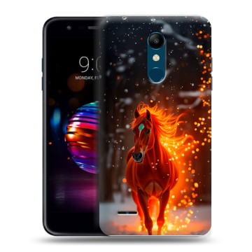 Силиконовый чехол на LG K11 Plus с принтом Новый год